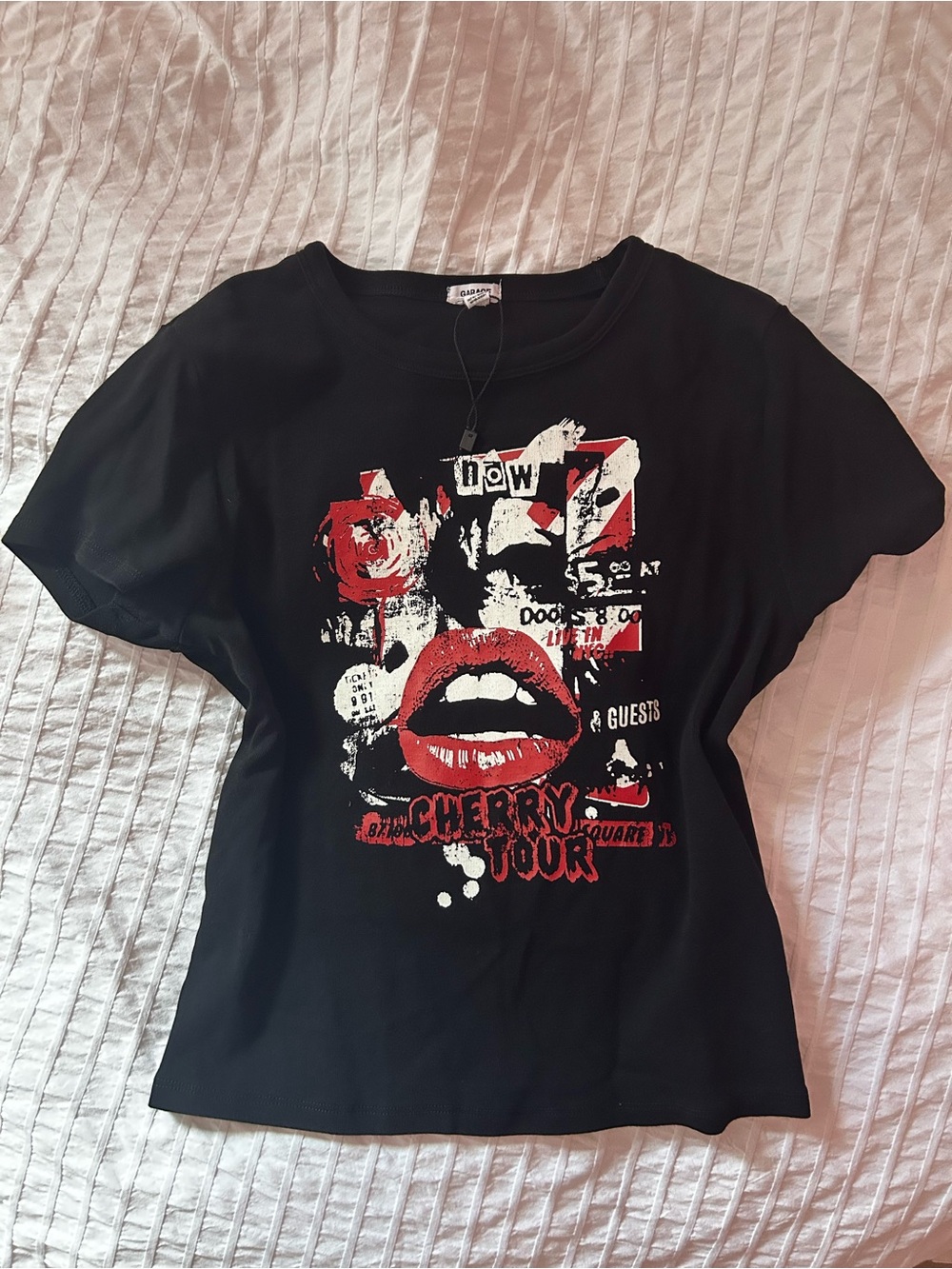 Garage Graphic Cherry Tour Crop Top